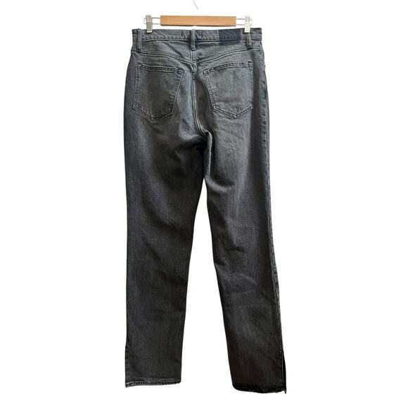 Abercrombie Fitch Size 8 Long Black Wash 90s Straight Ultra High Rise Jean 29x33 - Picture 5 of 14